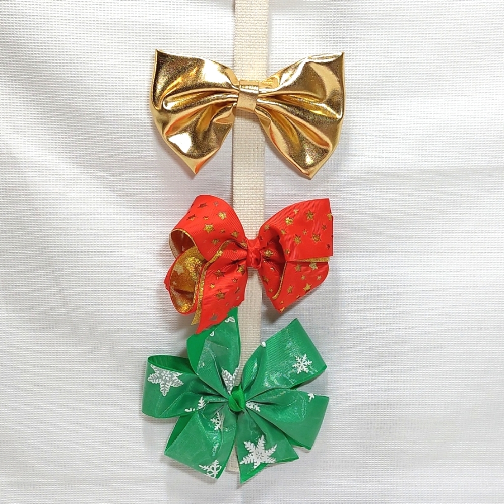 Christmas Specialty/ Grosgrain Hair Bows☆Set of 3